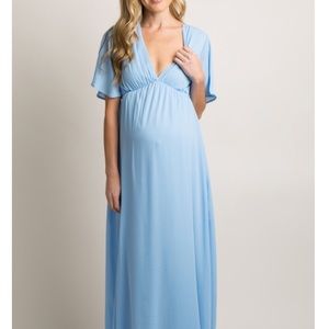 Pink blush maternity dress